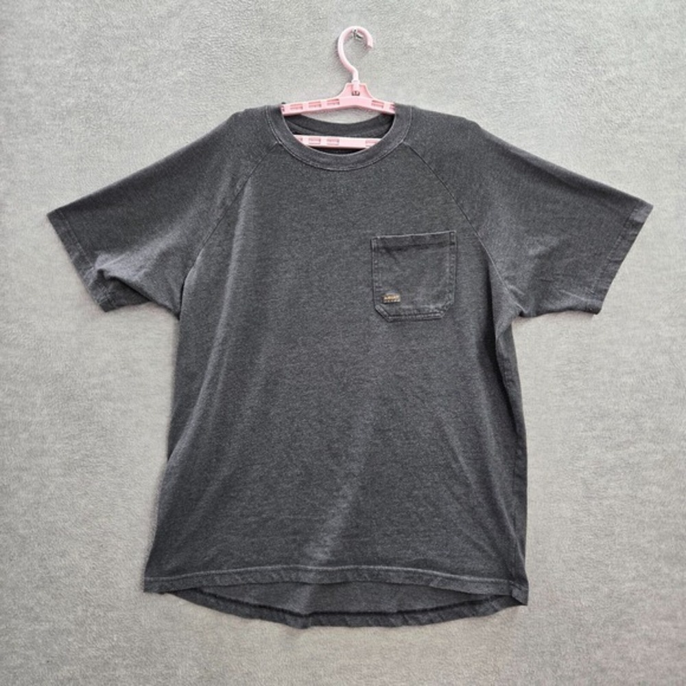 Ariat Men Shirt 2XL Gray Pocket Crew Neck Short Sleeve Pullover Tee